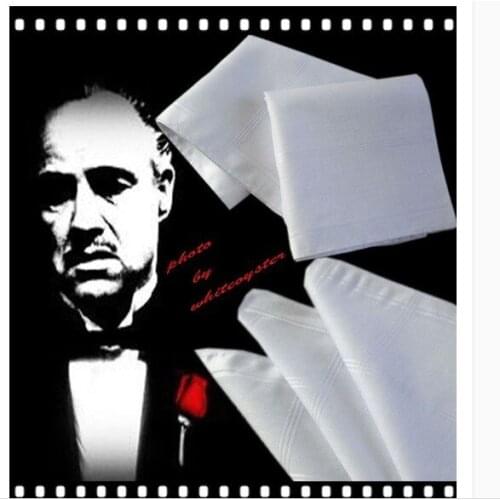 24 Pcs/Lot 40*40cm High Density Plain White 100% Cotton Bright Color Male Female Handkerchief Men Womens Hankies