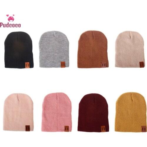 Pudcoco Brand Hats Kids Girl Boy Winter Hat Baby Soft Warm Beanie Cap Crochet Elasticity Knit Hat Children Ear Warmer Cap Family