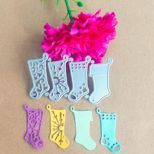 Christmas socks accessories decoration card metal cutting die stamping die scrapbook scrapbook paper process template DIY