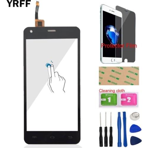 TouchGlass Mobile Phone Front For DEXP Ixion ES550 Touch Screen Digitizer Panel Glass Tools Free Protecotr Film + Adhesive