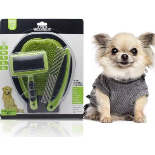 Pet Grooming Brush Set Pet Comb Bathing Massage Gloves Hair Removal Comb Dog Cat Hair Knot Opening Dog Cleaning Products