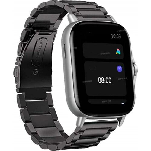 Business Metal Wrist Strap For Huami Amazfit Stratos 3 GTR 2e Stainless Steel Replacement Band For Amazfit GTS 2e BIP S Bracelet