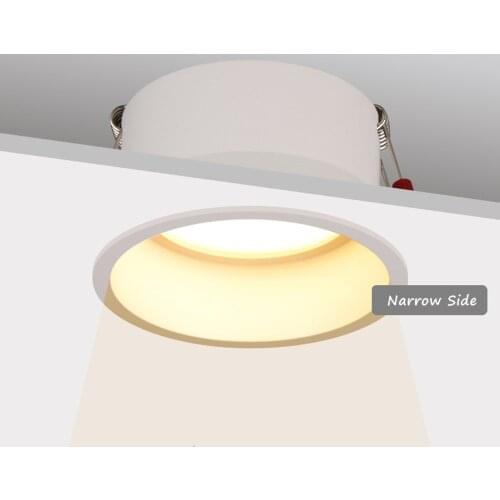 NO Glare LED Downlight Dimmable 7W 12W 15W Round Recessed Lamp 220V 110V Led Bulb Bedroom Kitchen Indoor LED Spot Lighting