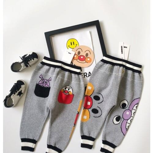 Tonytaobaby Autumn Winter Dress New Kids Boys Girls Babies Childrens Woolen Trousers Childrens Knitted Pants