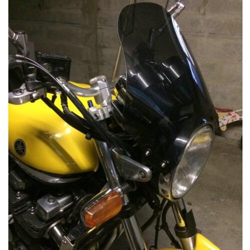 Windscreen For Yamaha SR500 SR400 SR250 SR125 SR 500 400 250 125 Classic Screen Windshield Glass Gray Blue Smoke Iridium