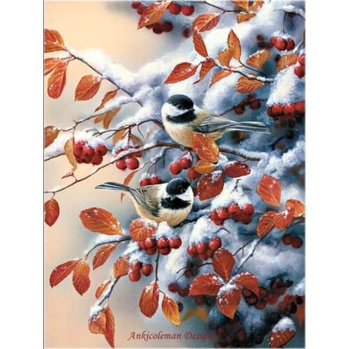 Needlework for embroidery DIY French DMC High Quality - Counted Cross Stitch Kits 14 ct Oil painting - Winter Gems