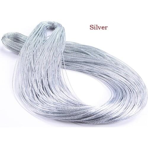 DIY Jewelry Accessories / 1MM Clothing Tag Line, Round Gold Silver Line 100M
