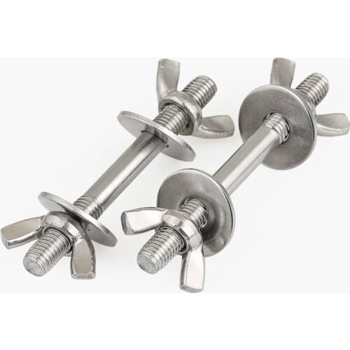 1set M6 m8 m10 m12 stainless steel through wall screw extended hand nut pair through rod stud set