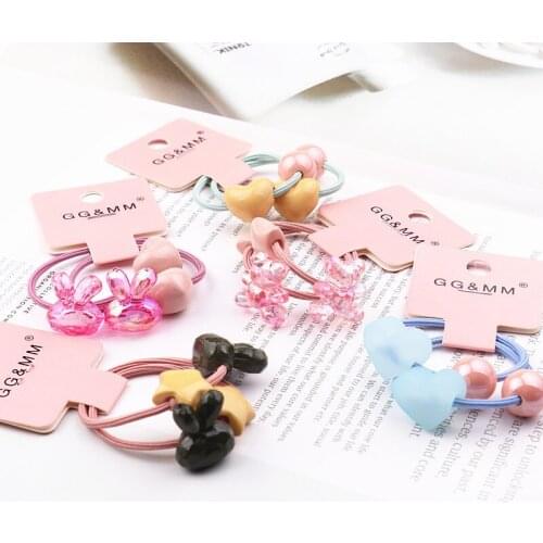 2pcs/lot Lovely New Princess Flower Color Ball Kids Elastic Hair Bands Baby Headdress Children Hair Ropes Girls Hair Accessories
