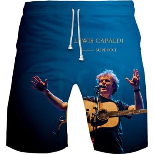 2021 3D Print Lewis Capaldi Fashion Swimwear Popular Swim Shorts Shorts Swimming Pants Swimsuits Mens Running Sports Surffing