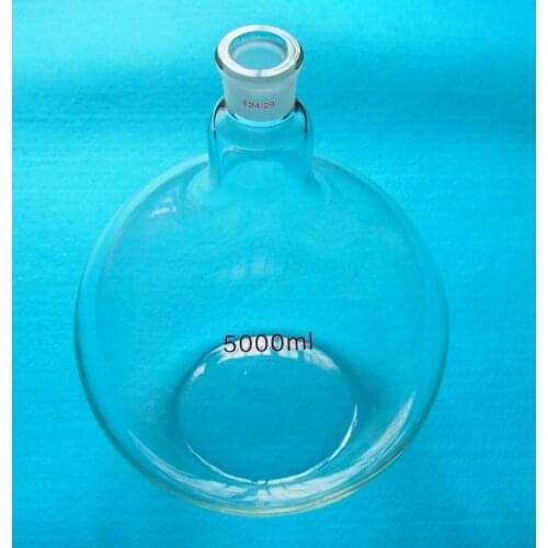 5000ml,24/29,1-neck,Flat Bottom,Glass Flask,5L,Single Neck,Lab Chemical Vessel