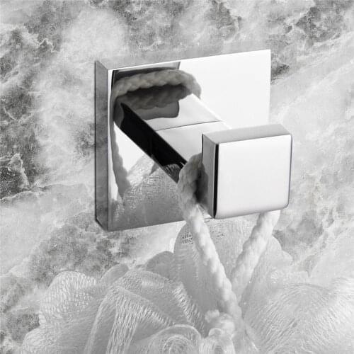 Leyden 304 Stainless Steel Bathroom Accessories Chrome Robe Hook Towel Hooks Clothes Hooks Towel Hanger Bathroom Hardware Set