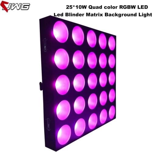 Free Shipping Professional China Manufacturer Bright Dream 25x10w 4in1 RGBW Blinder Disco 5x5 Matrix Stage Lighting Dj Equipment