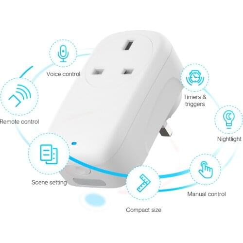 BroadLink BestCon SP4L Smart Wi-Fi Plug UK with Dimmerable Night Light for Smart Home Products