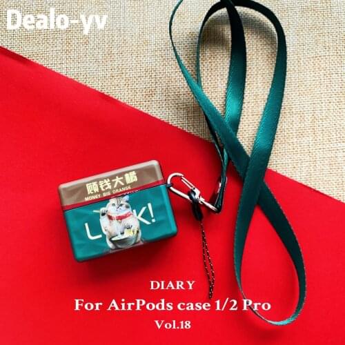 Headphone Case Applies to Airpods Pro Cute Cat Design With Lanyard For Airpods 2 Case TPU Material Drop-resistant Case Airpods 1