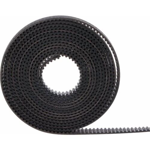 Black Fiber Reinforced Rubber 2m GT2 Open Timing Belt 2GT 6mm Width For CNC 3D Printer Parts Reprap Prusa i3 C26