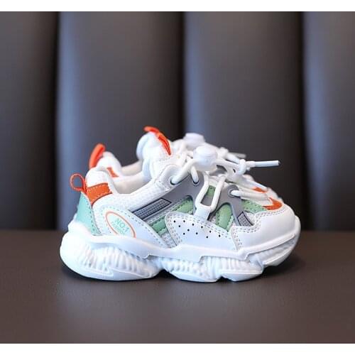 CUZULLAA 2021 Spring Kids Soft Sole Breathable Running Shoes Baby Boys Sports Shoes Baby Girl Fashion Sneakers 1-6 Years