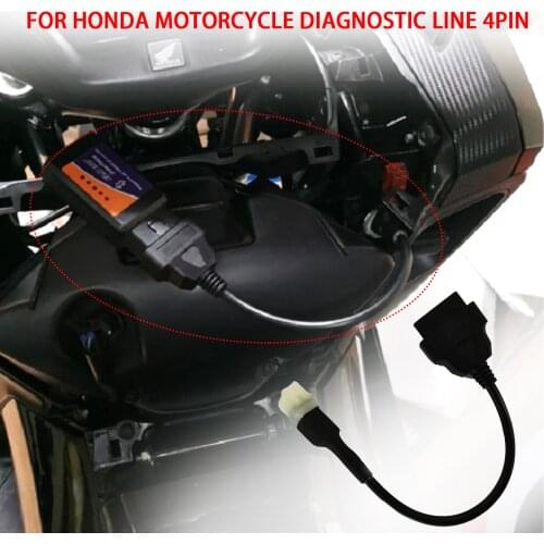 For Honda Motorcycle OBD2 To 4 Pin Diagnostic Adapter Cable Motorcycle Fault Detection Parts Fit For Honda Motorbikes Or Similar