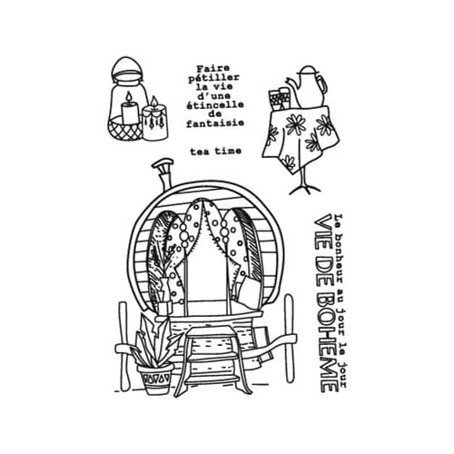 French stamp Clear Stamp for Scrapbooking Transparent Silicone Rubber DIY Photo Album Decor 1007