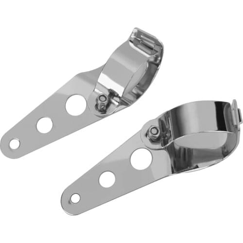 Motorcycle Bike Chrome Headlight Mounting Brackets Fork Ear 35mm-43mm