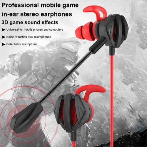 Gaming Earphone Noise Cancelling Stereo Gaming Headphone Earbud With Microphone