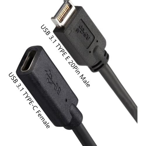 Desktop Board Cable Type E Male To USB-C Type C Female/male Expansion Cable 30cm Computer Motherboard Connector Wire Cord