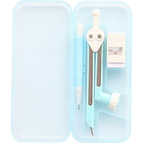Candy color simple solid color pencil compasses three sets of rulers drawing tools learning stationery