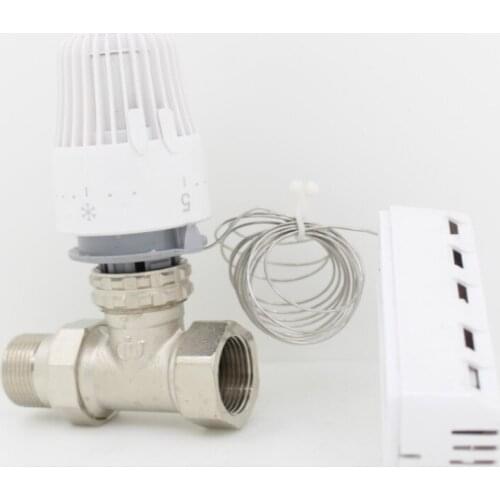 Long range controller 6-28 degree For Plumbing system Indoor radiator thermostatic radiator valve brass 2 way valve DN15 -DN32