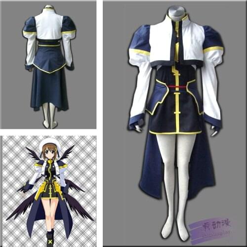 Mahou Shoujo Magical Girl Lyrical Nanoha Hayate Yagami Cosplay Costume