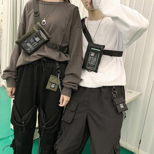 Hip Hop Chest Bags Men Tactical Bag Nylon Unisex belt Pack Tactical Package Male Waist Bag Crossbody Pouch Men Hip Waist Pack