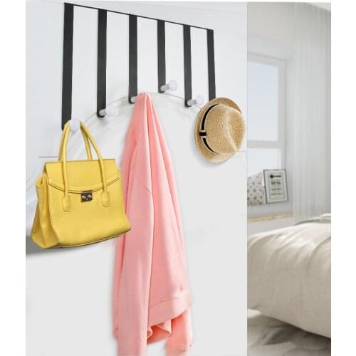 ZqClothes Rack Nail-Free Wall Hanging Door Back Hook Creative Coat and Hat Hook Strong Adhesive Door Mounted Clothes Hanger Hook