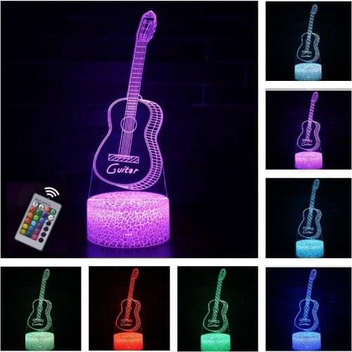 3D Lamp Led Night Light for Baby Sleeping Musical Instrument Table Lamp Home Decoration Gift for Birthday Xmas Valentines Day