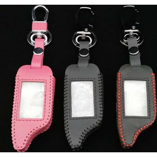 New Leather Key Cover Case For Starline B9 / B91 / B6 / B61 / A91 / A61 / V7 C9 Twage Two Way Car Alarm System Keychain