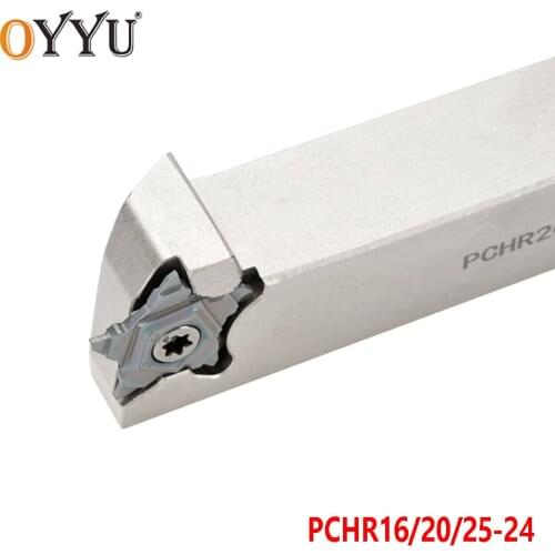 OYYU PCHR16-24 PCHR20-24 PCHR25-24 PCHR 16 20 25 Lathe Cutter Shank Turning Tool Holder White Nickel Plating CNC Cutting