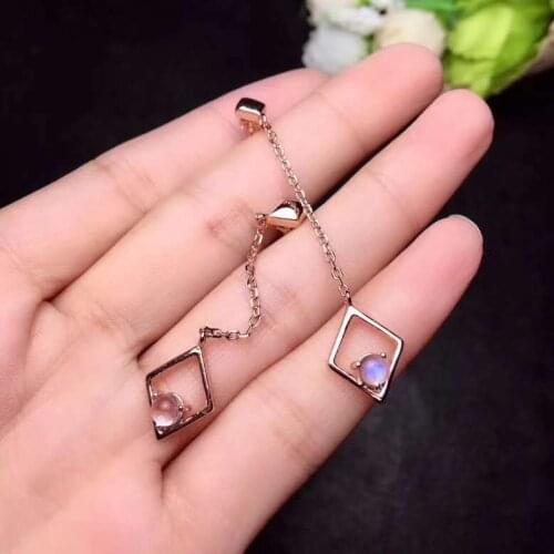 The best gift for Anniversary Natural and Real Moonstone earrings Fashion MoonstoneEarring 925 sliver Earring