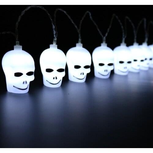LED Skull Strip Light 3M 30Leds Holiday Lighting for Festival Halloween Decoration String Lamp Nightlights