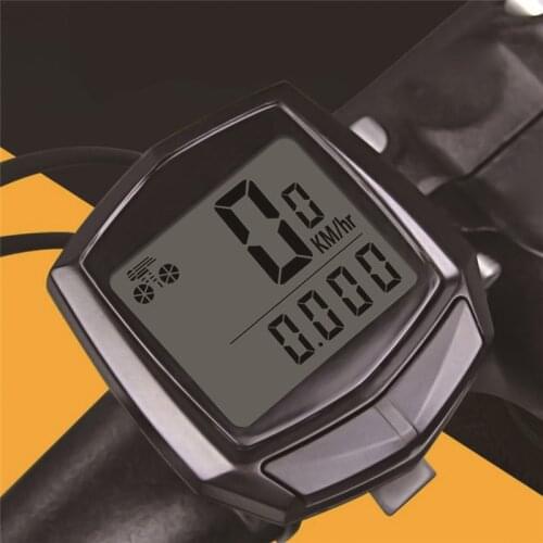Bicycle Speedometer Waterproof Cycling Computers Wired Waterproof Odometer Stopwatch LCD Digital Backlight Black Bike Computer