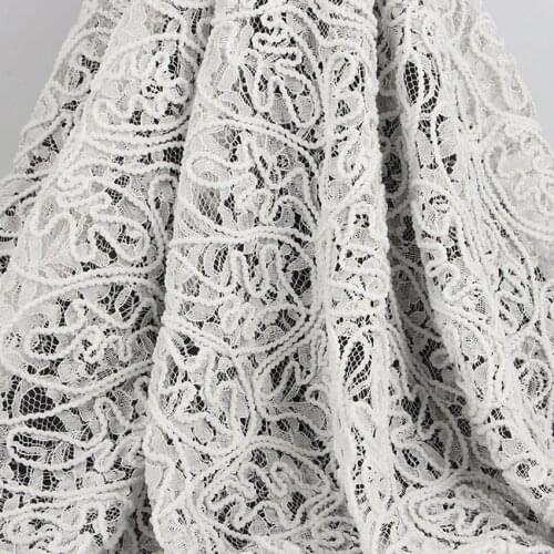 2021 Newest Ribbon Pattern Lace Cloth Embroidered Womens Summer Cotton Cloth Hollow Lace Fabric