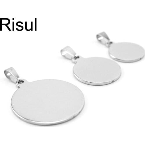 10PCS Round ID Tags Stainless Steel Pet Charms Pendants Blank Dog Cat Pet T Name Charms DIY High Quality Pendant Wholesale