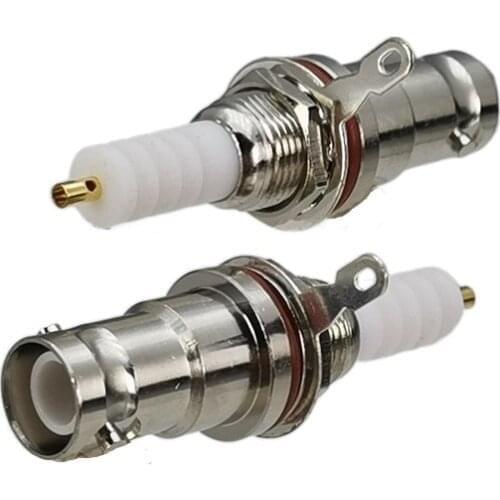 10Pcs Connector RP-BNC Female Plug Bulkhead Nut SHV 5000V High Voltage RF Coaxial Adapter High quantity For Audio Speaker