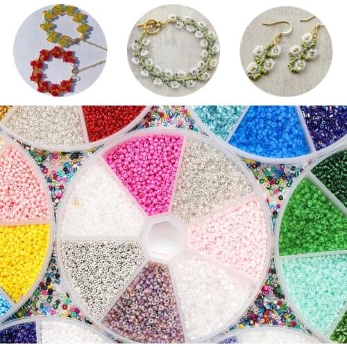 2mm 6300Pcs/Box Colorful Glass Seed Beads Charm Czech Spacer Beads Set For DIY Bracelet Jewelry Making Handmade Accessories Kit