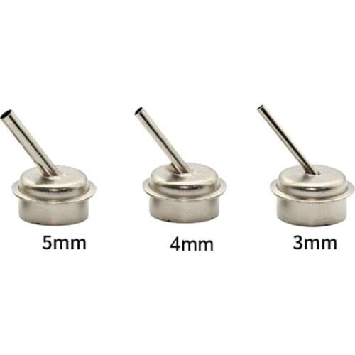 3pcs/Set 45 Degree Bent Curved Heat Nozzle 3/4/5mm Hot air Gun Oblique Mouth Nozzles For QUICK 861DW Soldering Station