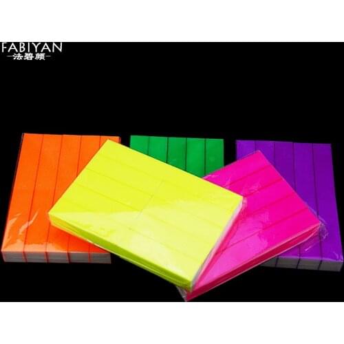 5 Color Fluorescence Nail Art Tip File Sponge Sanding Block Tofu Buffer Buffering Burnishing Gel UV Polish Acrylic Manicure Tool