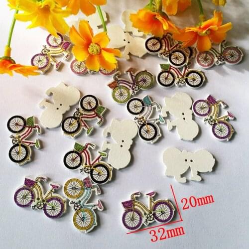 50PCs 2 Holes Mix Natural bicycle Decorative Buttons Randomly Mixed For Scrapbooking for Sewing Crafts