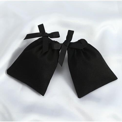 50Pcs Jewelry Packaging Cotton Canvas Pouch Bags Custom Drawstring Bags Personalized Logo Name Printed Jewelry Package Bag