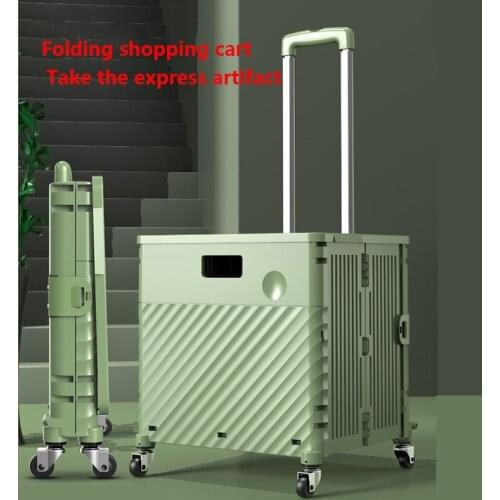 8 Wheels Shopper Folding ABS + PC + Aviation Aluminum Cart Scooter Stair Climbing Cart Hard Rolling Wheeled Travel Trolley Case