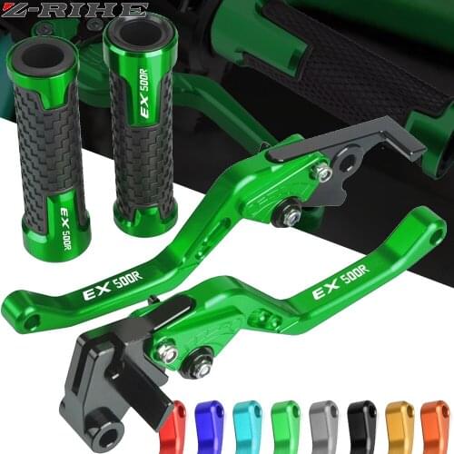 For Kawasaki GPZ500S EX500R NINJA 1990 1991-2009 Motorcycles CNC aluminum Handle grips handlebar grip & short Brake Clutch Lever