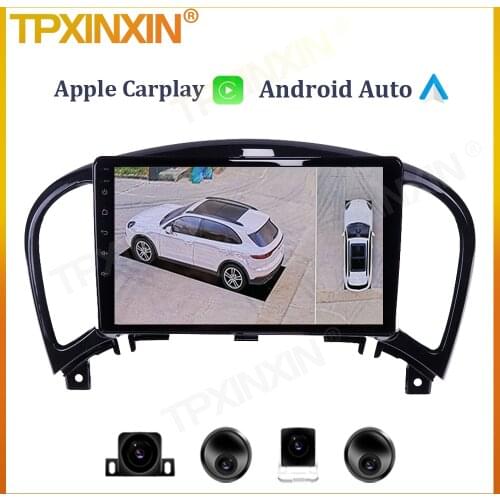 6+128G For Nissan Juke 2011 - 2017 2018 Android Car Stereo Tape Recorder Multimedia Player GPS Navigation Head Unit 360 Camera