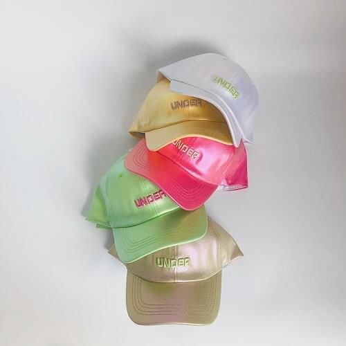 Letter Embroidery Kids Boys Girls Baseball Caps Fashion Spring Summer PU Baby Sun Hats