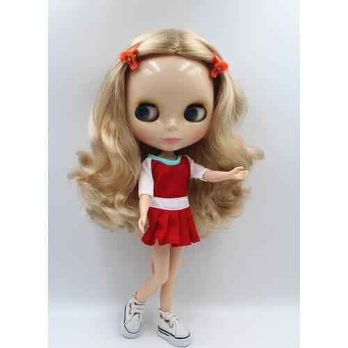 Blygirl Doll Light gold hair Blyth Doll body Fashion can change makeup Fashion doll